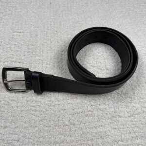 ARIAT Mens Genuine Leather Black Belt Silver Buckle Size 44 Rugged‎ Cowboy Work